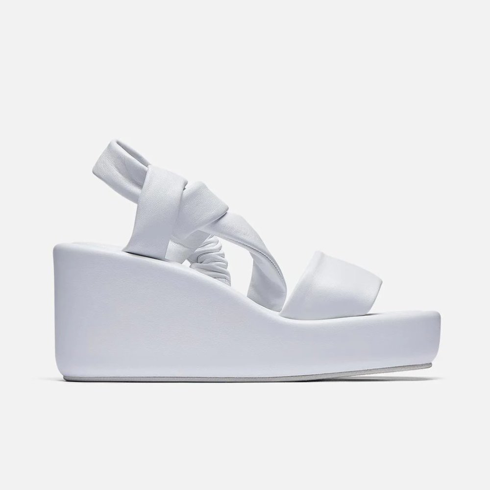 *ISO* Clergerie Destiny sandal in white lambskin, EU 37.5, preferably NIB